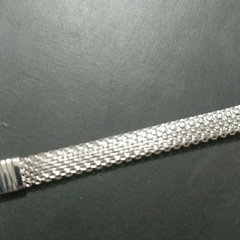 Silver Tone Clear Rhinestone Infinity Symbol Statement Bracelet